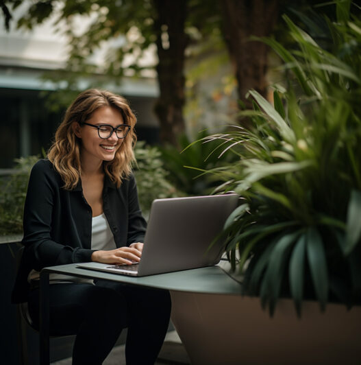 alpha crows woman laptop